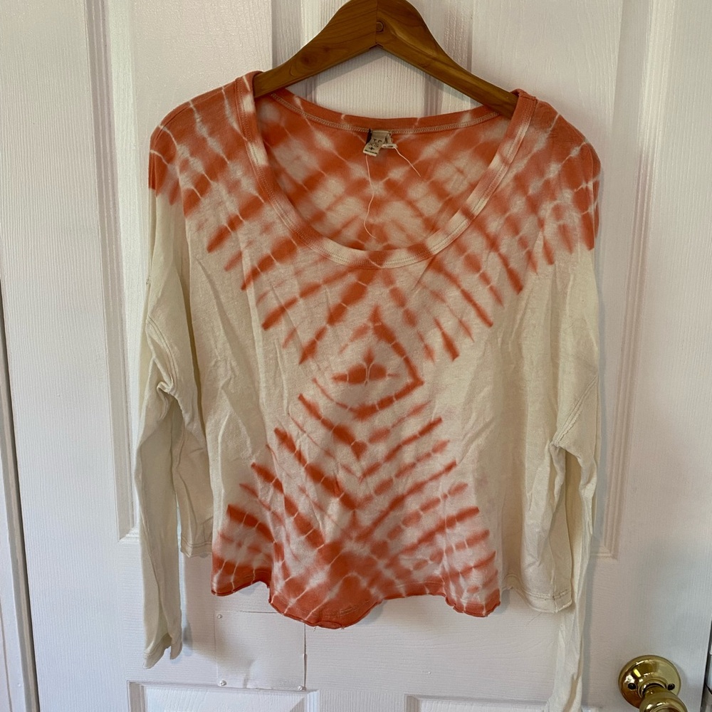Free People Tie-Dye Long Sleeve Top